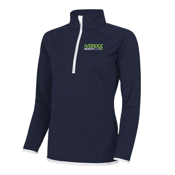 Iveridge  - Girlie Half Zip Sweat Top  Thumbnail